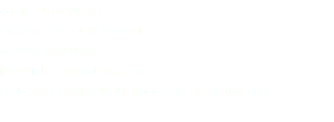 Jordi H.J. de Weerd Président Directeur Générale
Tel 0031-624696966
jordi@jobo-international.com
De kleine elst 24 5246JH Rosmalen, The Netherlands
